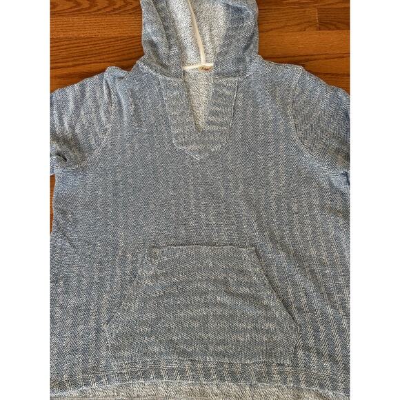 Faherty Whitewater Blue White Hoodie Herringbone Jacquard Fabric Men's XL- EUC - Picture 3 of 6